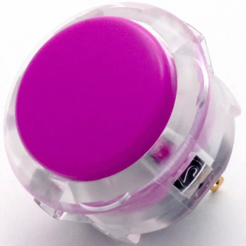 Sanwa OBSC-30 Snap-in Button - Clear White & Violet Plunger