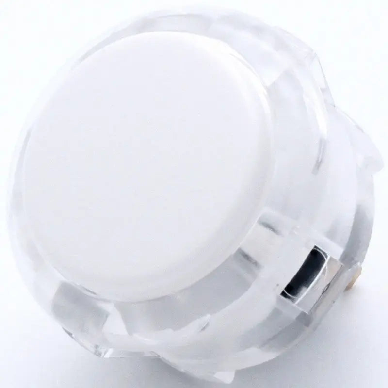 Sanwa OBSC-30 Snap-in Button - Clear White & White Plunger