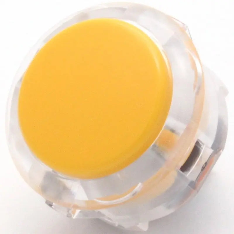 Sanwa OBSC-30 Snap-in Button - Clear White & Yellow Plunger Sanwa