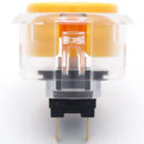 Sanwa OBSC-30 Snap-in Button - Clear White & Yellow Plunger Sanwa