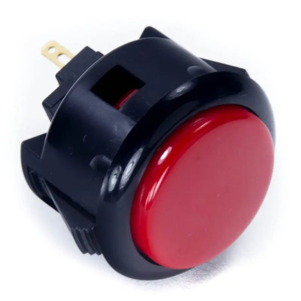 Bouton Arcade SANWA OBSF-30 Jaune – 30 Mm, Clipsable, Microswitch Plaqué Or, Pour Bornes Et Bartop