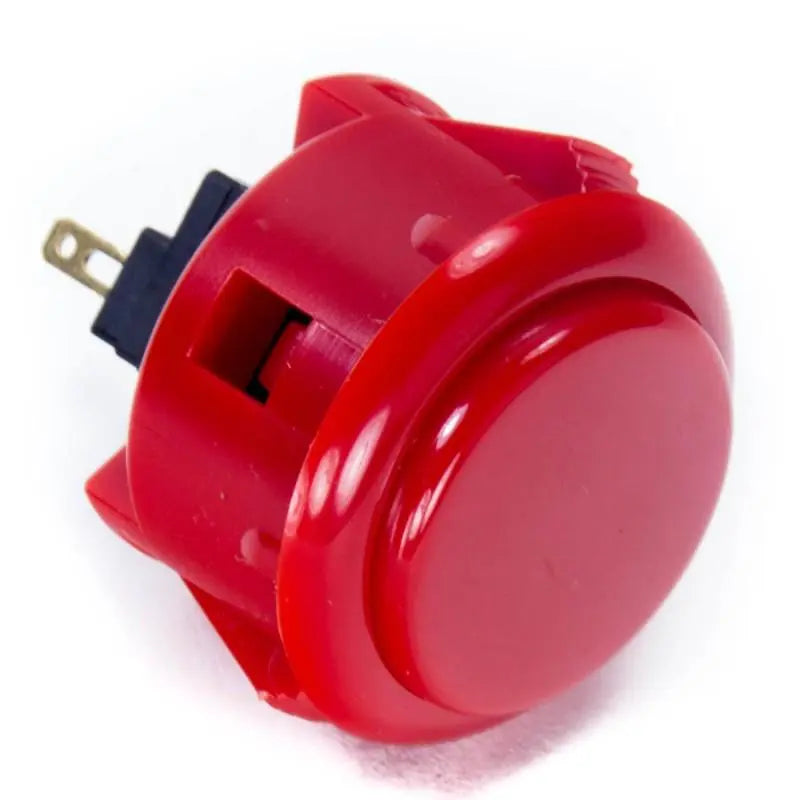 Sanwa OBSFE-30 Snap-in Silent Button - Red - Paradise Arcade