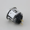 Sanwa OBSJ-24 Snap-in Button - Metallic Silver Sanwa