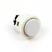 Seimitsu PS-14-D white 24mm snap-in pushbutton front view