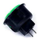 Seimitsu PS-14-G 30 mm Snap-in Button - Black & Green Seimitsu