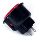 Seimitsu PS-14-G 30 mm Snap-in Button - Black & Red Seimitsu