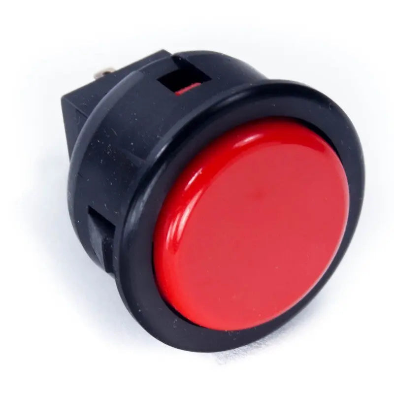 Seimitsu PS-14-G 30mm Pushbutton Black/Red | Paradise Arcade