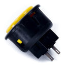 Seimitsu PS-14-G 30 mm Snap-in Button - Black & Yellow Seimitsu