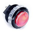 Seimitsu PS-14-GN-C 30 mm Screw-in Button - Black & Red Seimitsu