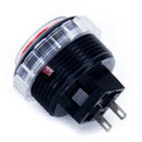 Seimitsu PS-14-GN-C 30 mm Screw-in Button - Black & Red Seimitsu