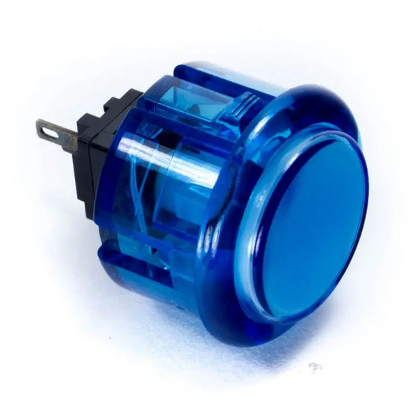 Seimitsu PS-14-K 30mm Clear Blue Snap-In Button | Paradise Arcade