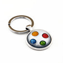 Silver Xbox Button Pad Keychain Paradise Arcade