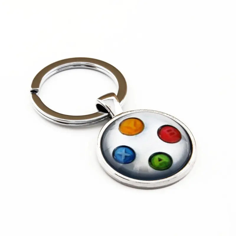 Silver Xbox Button Pad Keychain